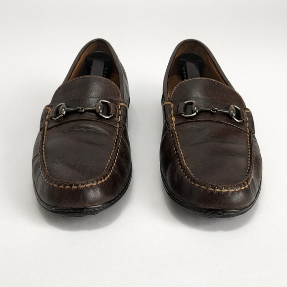 Martin Dingman Brown Leather Horsebit Loafers Driving Moc Vibram Sole 12W - Picture 4 of 10